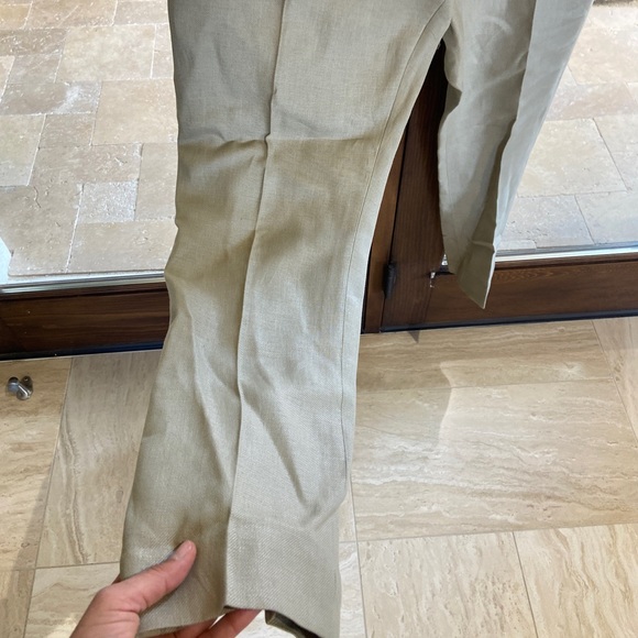 Banana Republic Irish Linen Tuxedo pants taupe 35S Bnwt - Picture 5 of 12